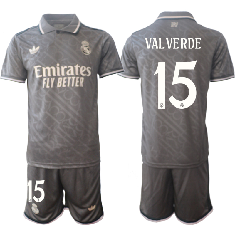 Men 2024-2025 Club Real Madrid away Grey #15 Soccer Jersey